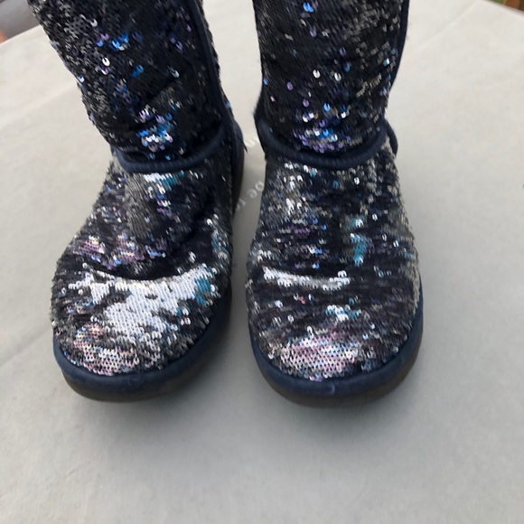 Ugg Classic short sparkles Deco blue - Picture 3 of 7